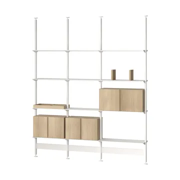 Pira G2 σύστημα ραφιών F C B White/Oak 256-264 εκ. - Pira