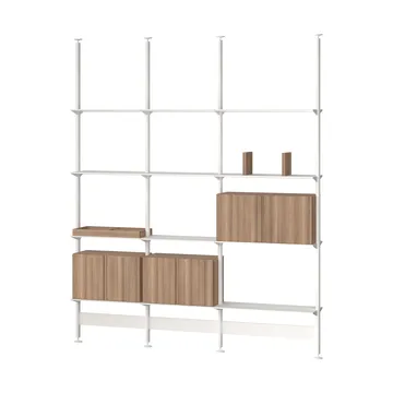 Pira G2 σύστημα ραφιών F C B White/Walnut 256-264 εκ. - Pira