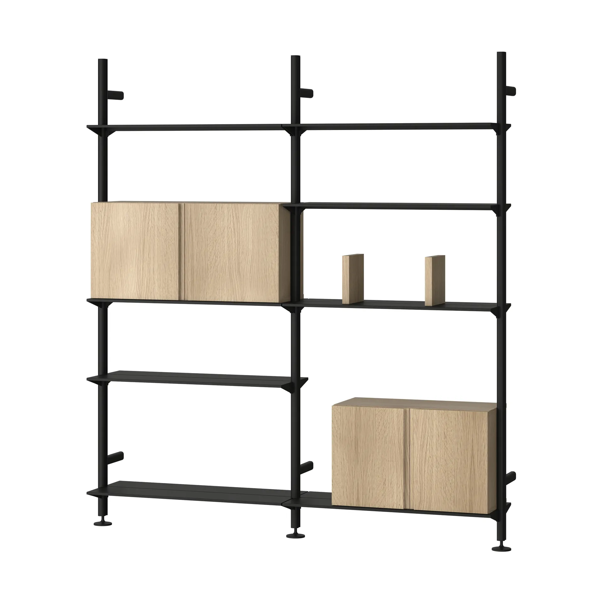 Pira G2 σύστημα ραφιών W A Black/Oak,  Pira
