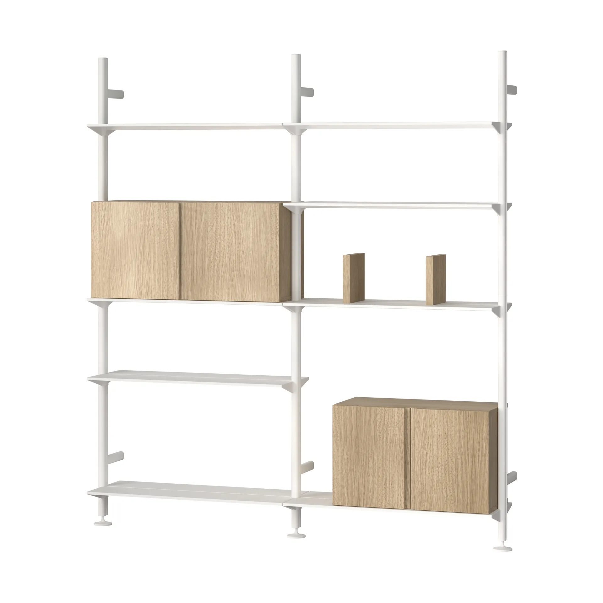 Pira G2 σύστημα ραφιών W A White/Oak,  Pira