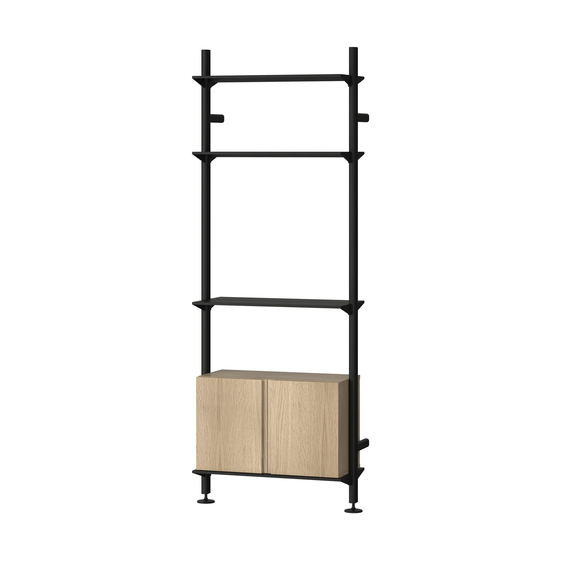 Pira G2 σύστημα ραφιών W B Black/Oak,  Pira