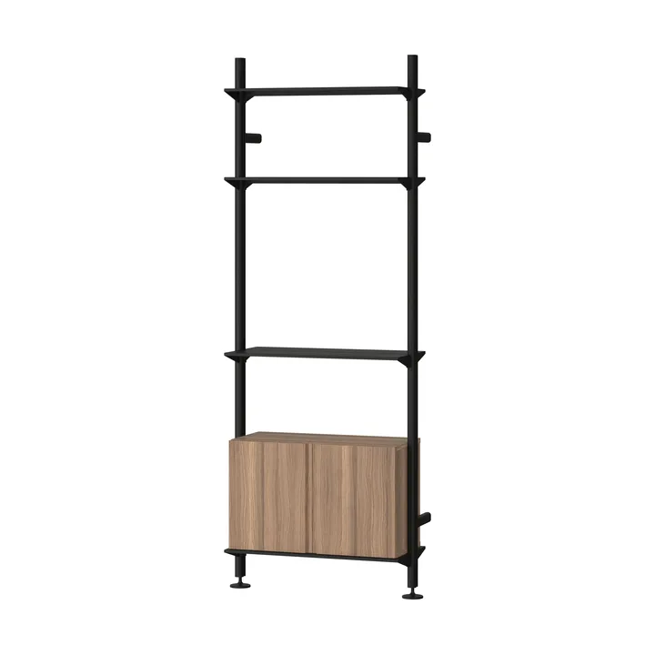 Pira G2 σύστημα ραφιών W B Black/Walnut - Pira