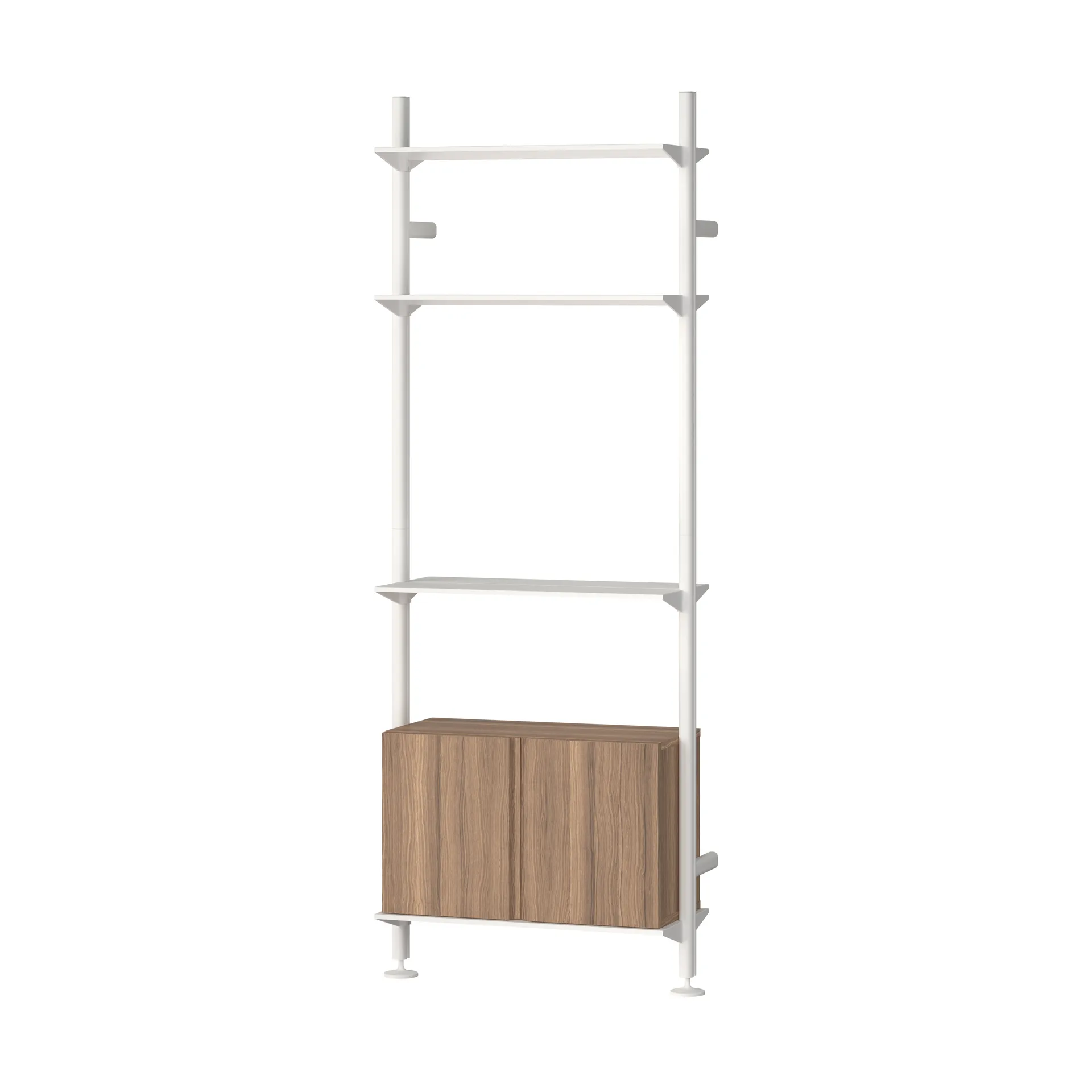 Pira G2 σύστημα ραφιών W B White/Walnut,  Pira