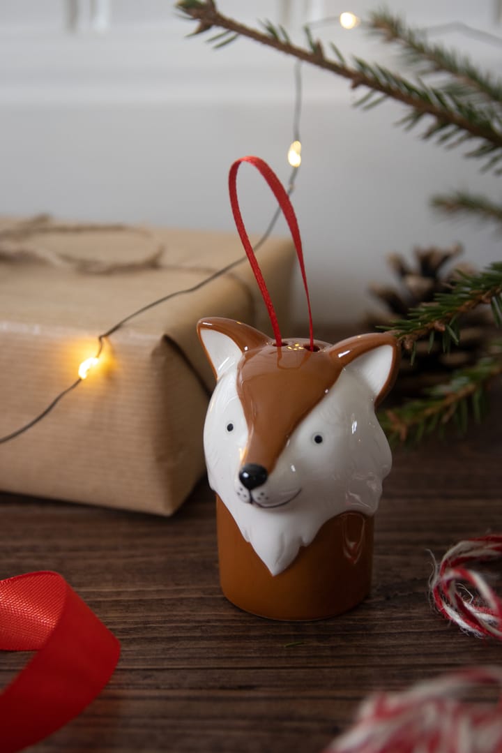 Αλεπού - για το χριστουγεννιάτικο δέντρο - Λευκό-καφέ - Pluto Design
