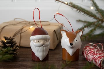 Αλεπού - για το χριστουγεννιάτικο δέντρο - Λευκό-καφέ - Pluto Design