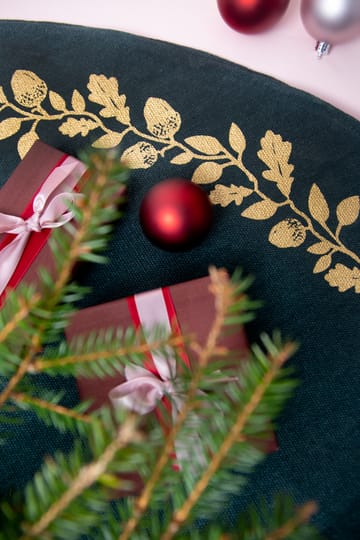 Χαλί χριστουγεννιάτικου δέντρου με φύλλα βαλανιδιάς Ø110 εκ - Πράσινο - Pluto Design