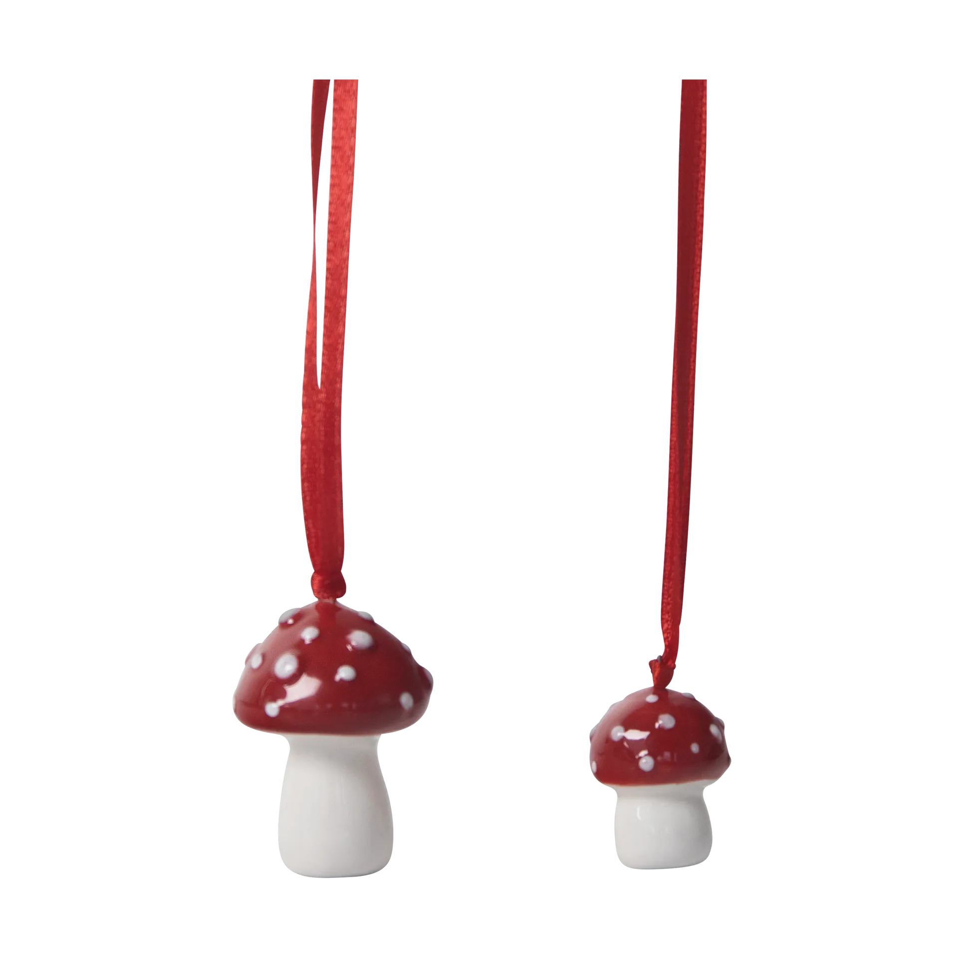 Μανιτάρι για το χριστουγεννιάτικο δέντρο, 2 τεμ, Λευκό-κόκκινο Pluto Design