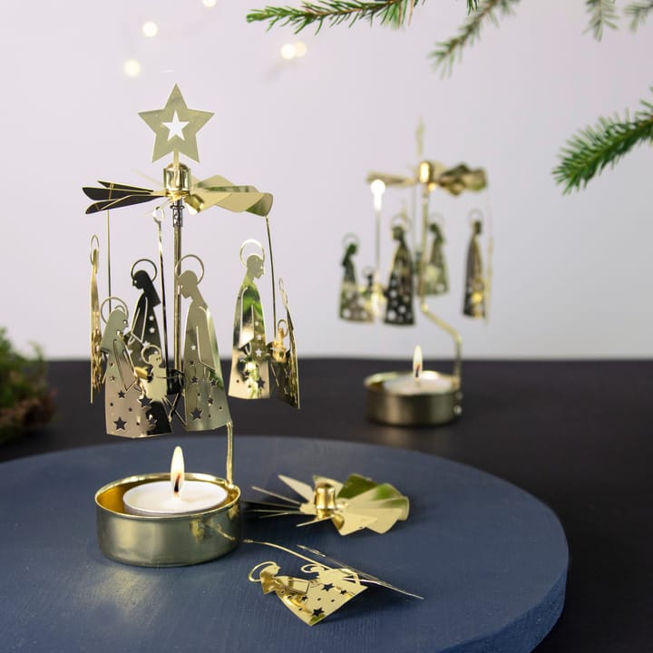 Χριστουγεννιάτικο κηροπήγιο με μόμπιλε krubba familj - Χρυσό - Pluto Design