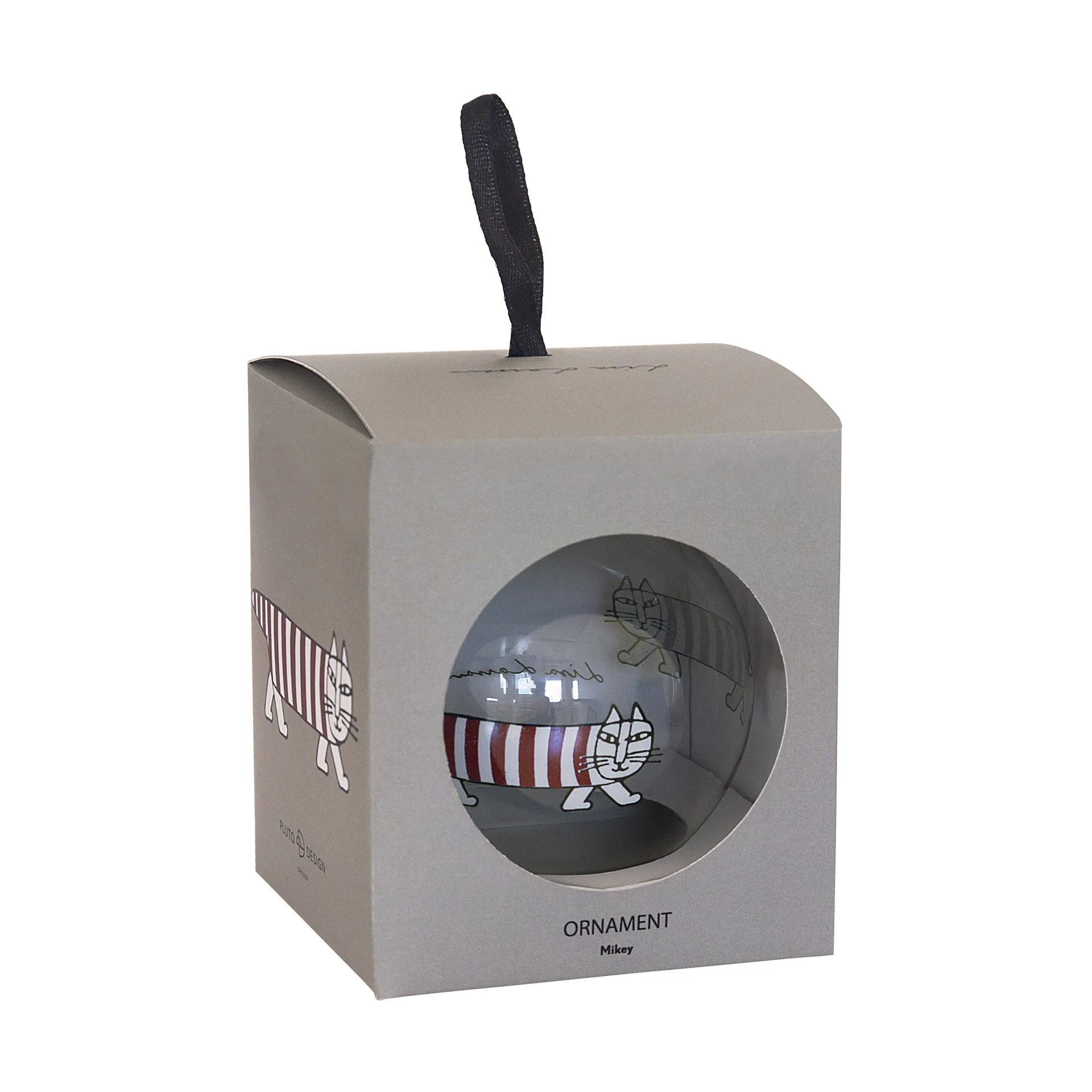 Lisa Larson Mikey χριστουγεννιάτικη μπάλα δέντρου, Silver-red-white Pluto Design