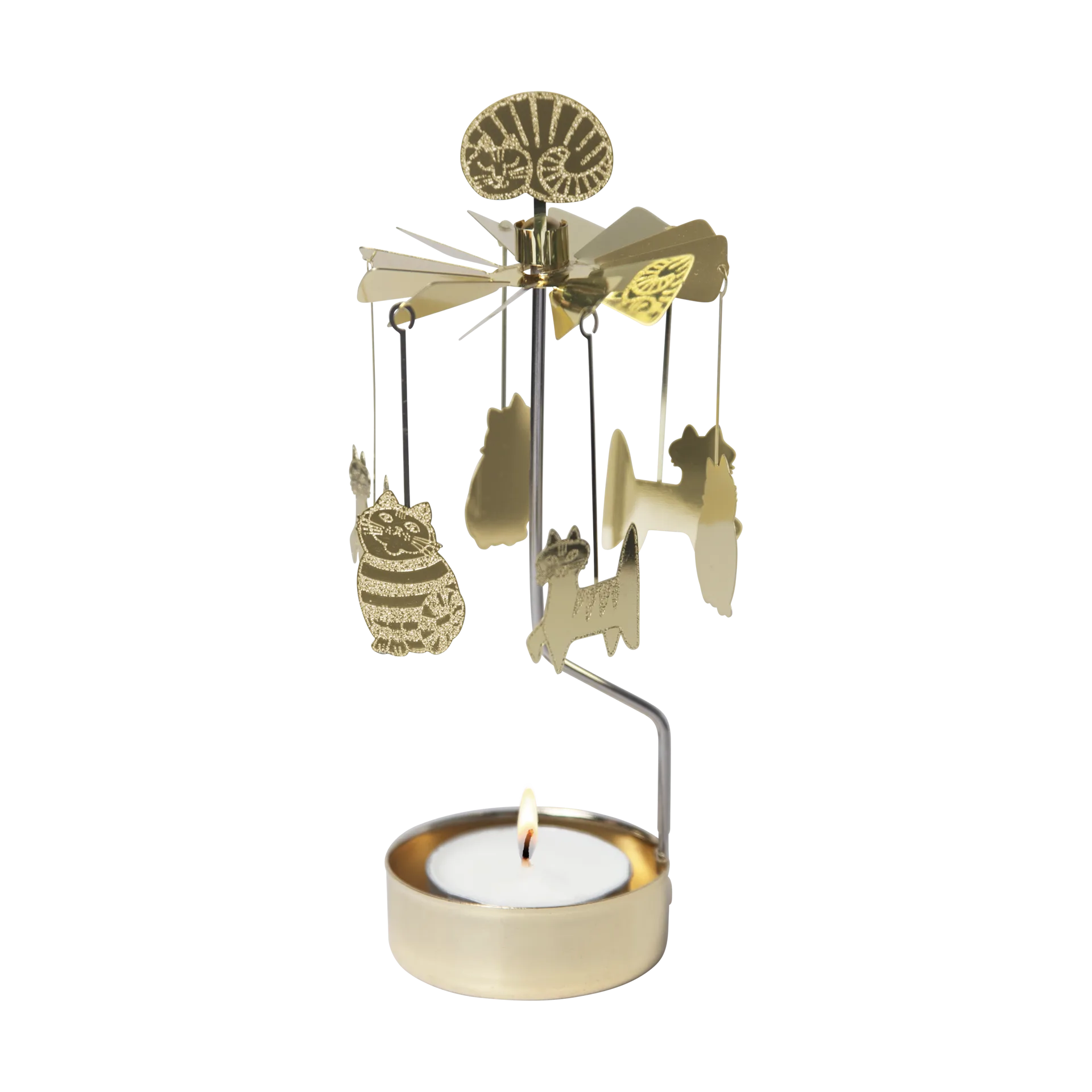 Lisa Larson γάτες Μουσικό καρουζέλ , Χρυσό Pluto Design