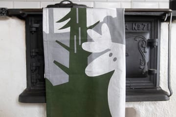 Πετσέτα κουζίνας Moose 50x70 cm - Πράσινο-ασημί-λευκό - Pluto Design