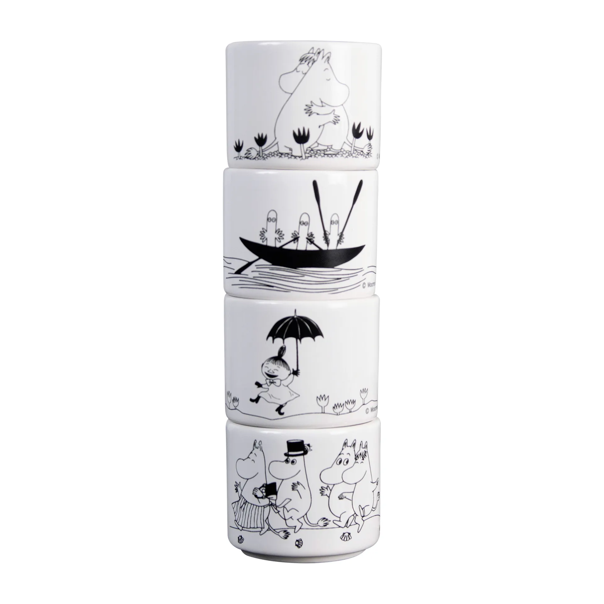 Mumin αβγοθήκη 4 τεμάχια, Λευκό Pluto Design