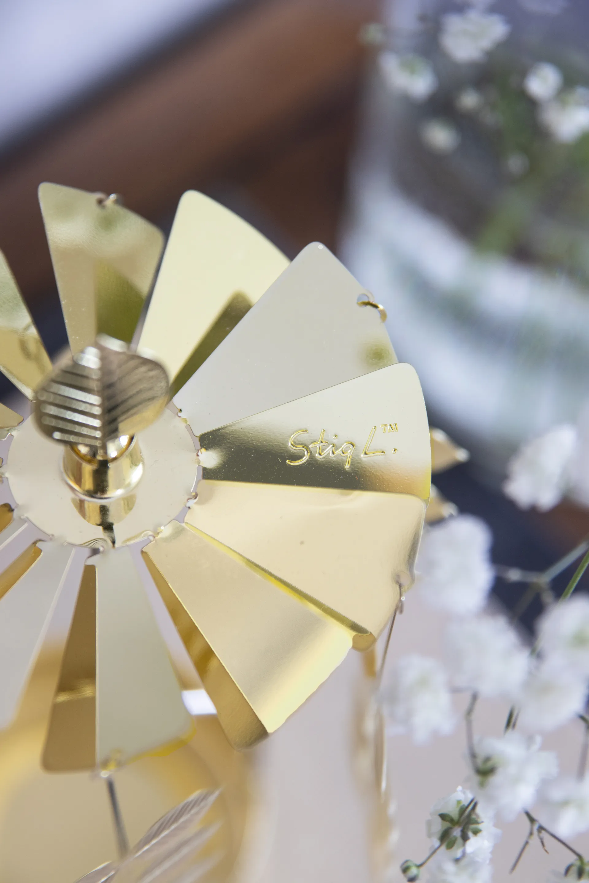 Stig L Berså rotary Κηροπήγιο, μεσαίο, Χρυσαφί Pluto Design