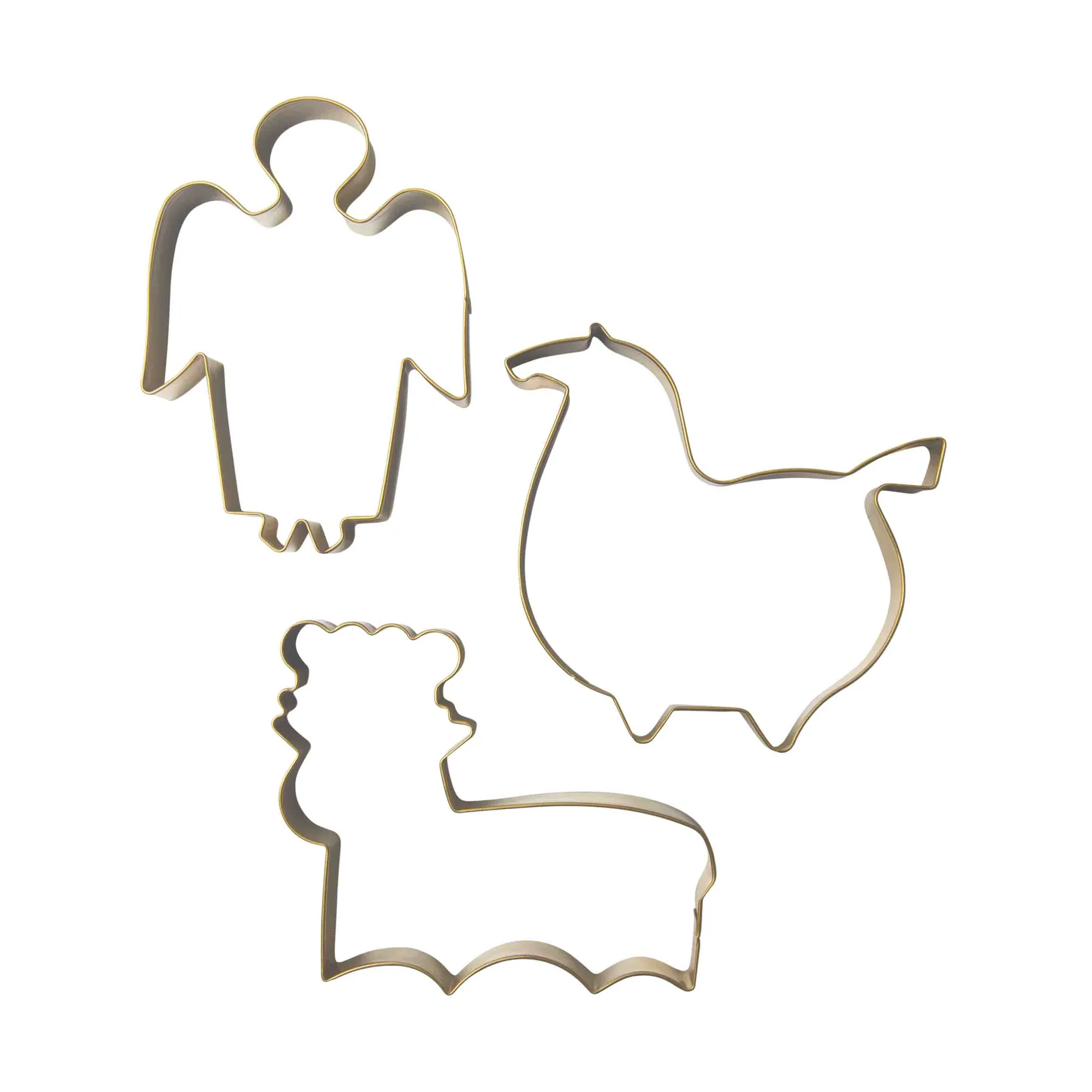 Stig L gingerbread mould 3 τεμάχια, Χρυσαφί Pluto Design