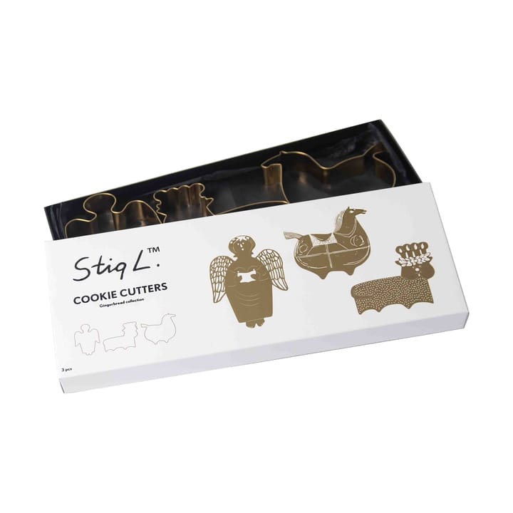 Stig L gingerbread mould 3 τεμάχια, Χρυσαφί Pluto Design