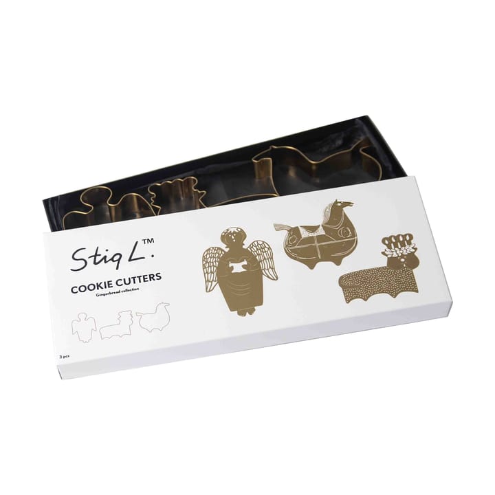 Stig L gingerbread mould 3 τεμάχια - Χρυσαφί - Pluto Design
