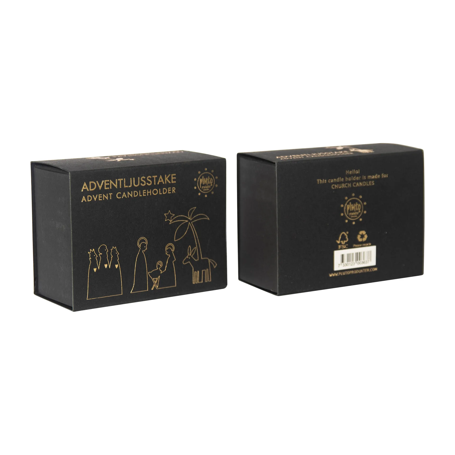 Μεταλλικό κηροπήγιο με σκηνές από τη φάτνη, Μικρό Pluto Design