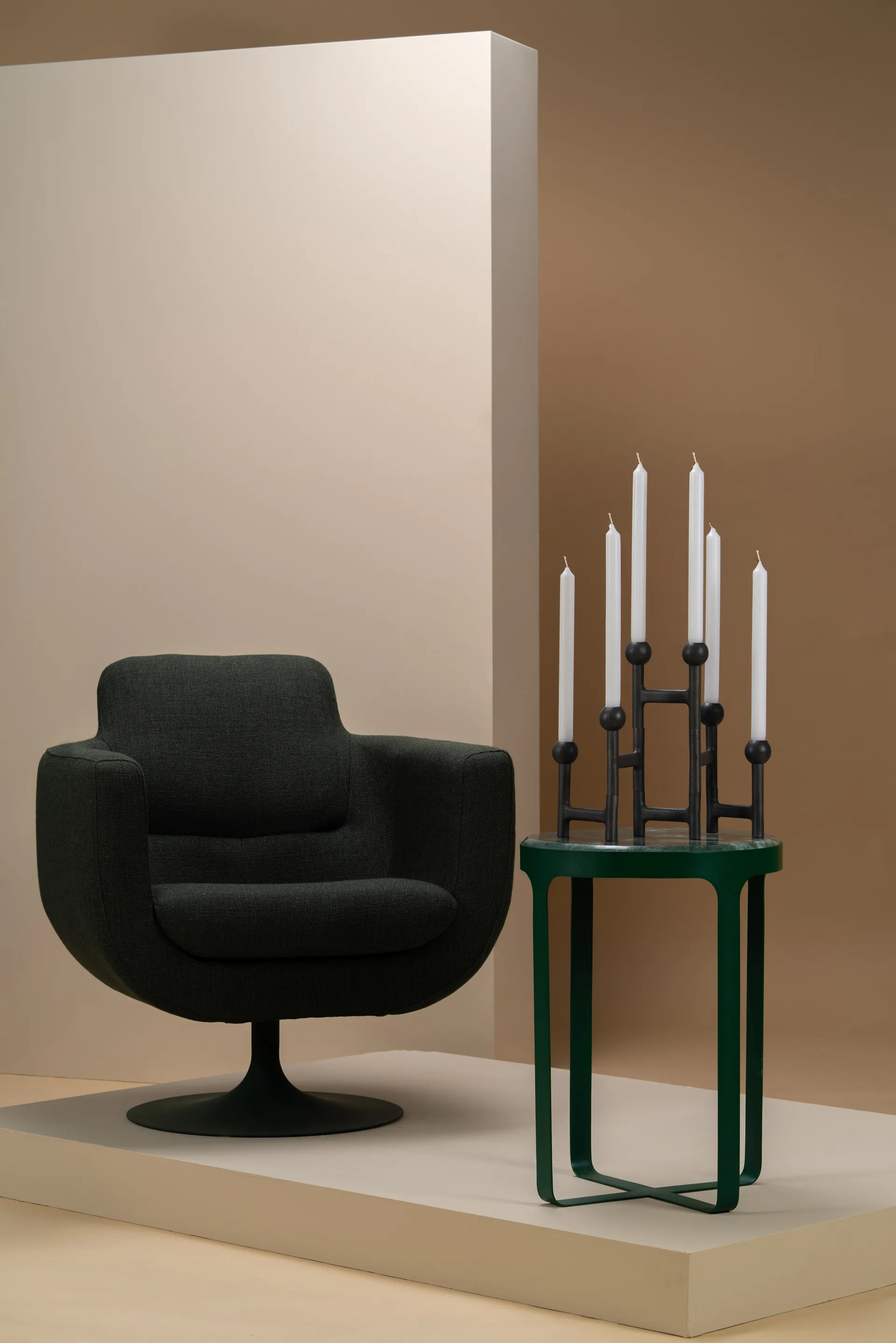 Στρογγυλό Αναδιπλούμενο Κηροπήγιο 56x30 cm, Σκούρο γκρι POLSPOTTEN