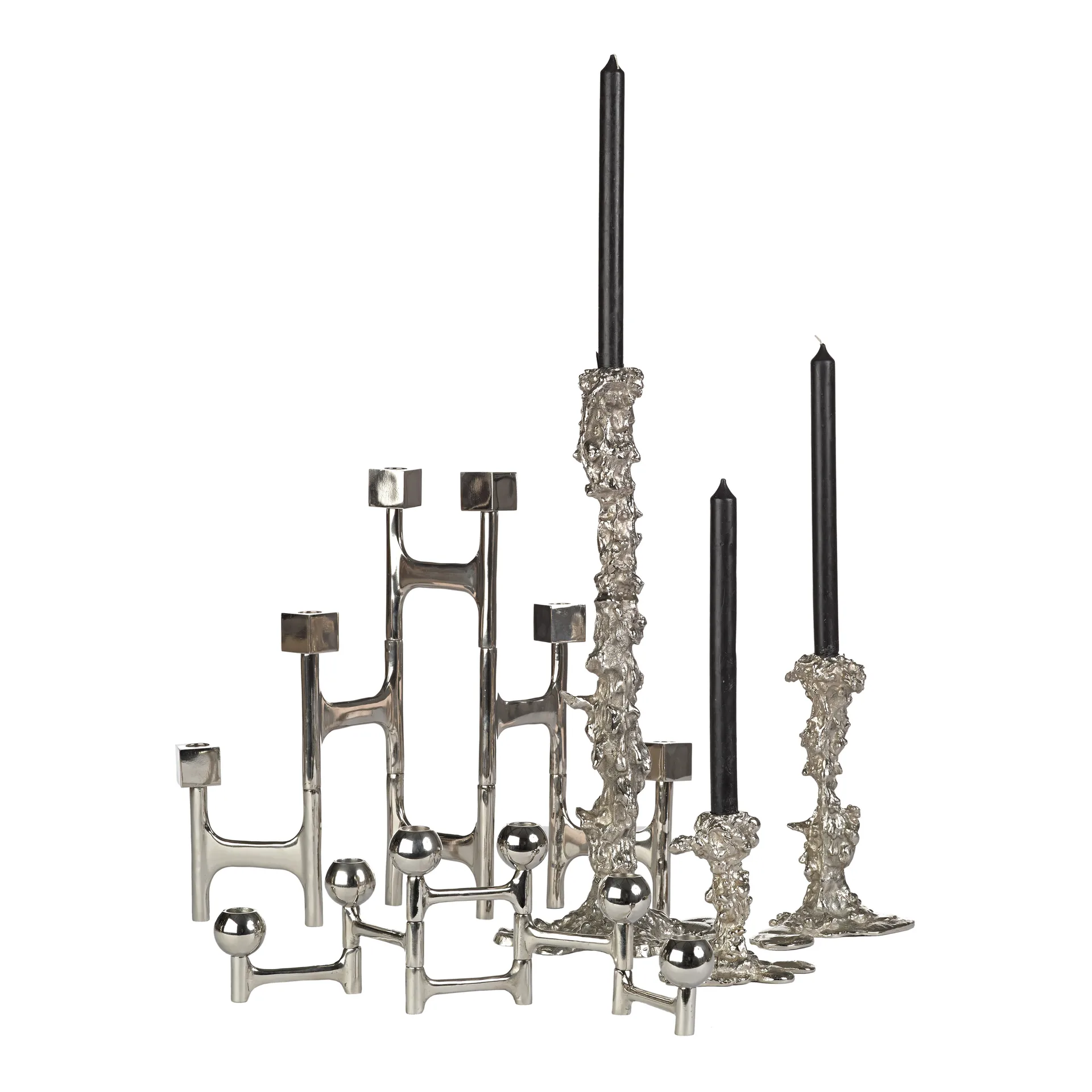 Κηροπήγιο Drip XXL 50 cm, Ασήμι POLSPOTTEN