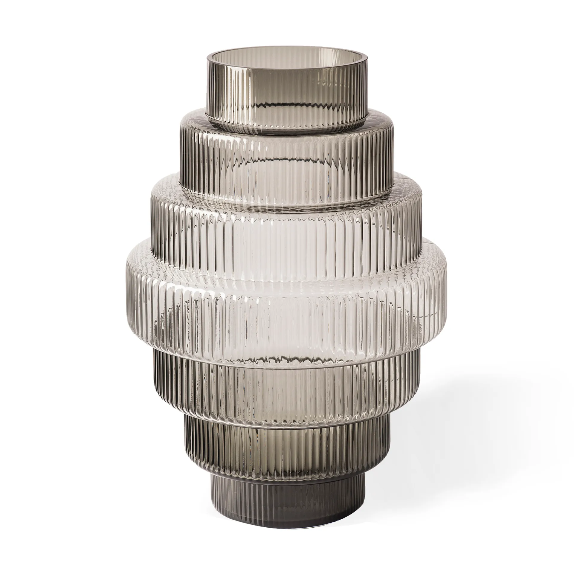 Βάζο σε σχήμα σκαλοπατιών, S 30 εκ, Σκούρο γκρι POLSPOTTEN