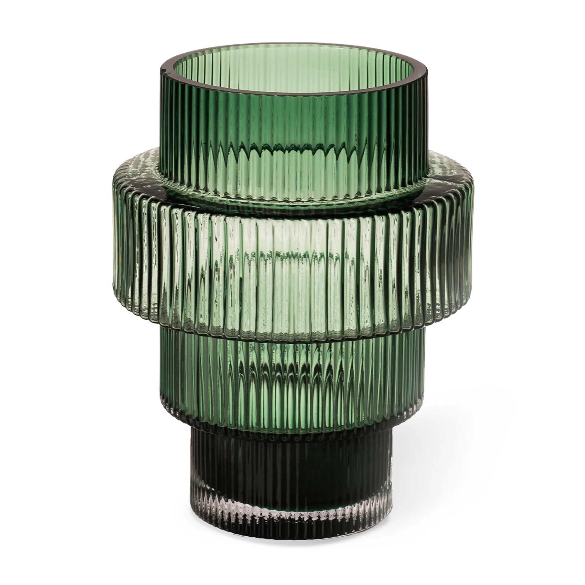 Steps φανάρι κεριών Ø12 cm, Dark green POLSPOTTEN