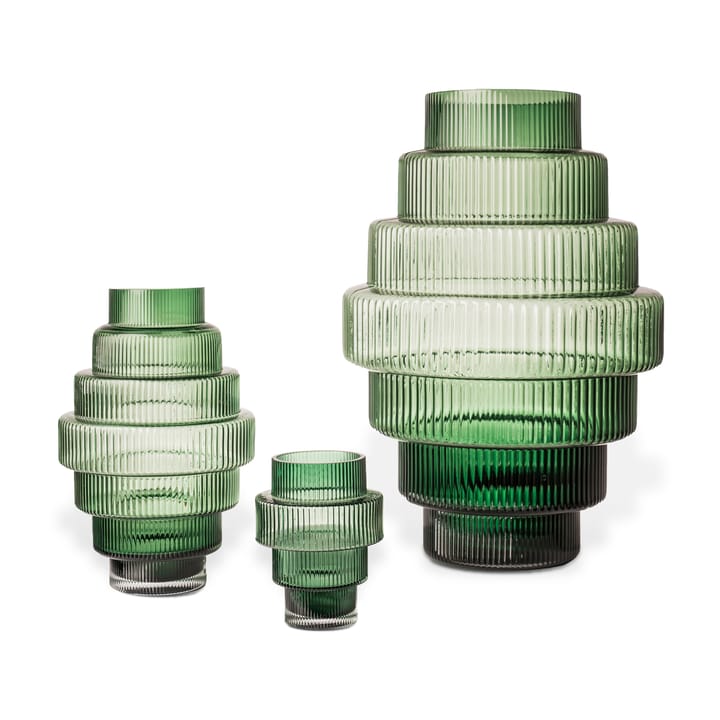 Steps φανάρι κεριών Ø12 cm, Dark green POLSPOTTEN