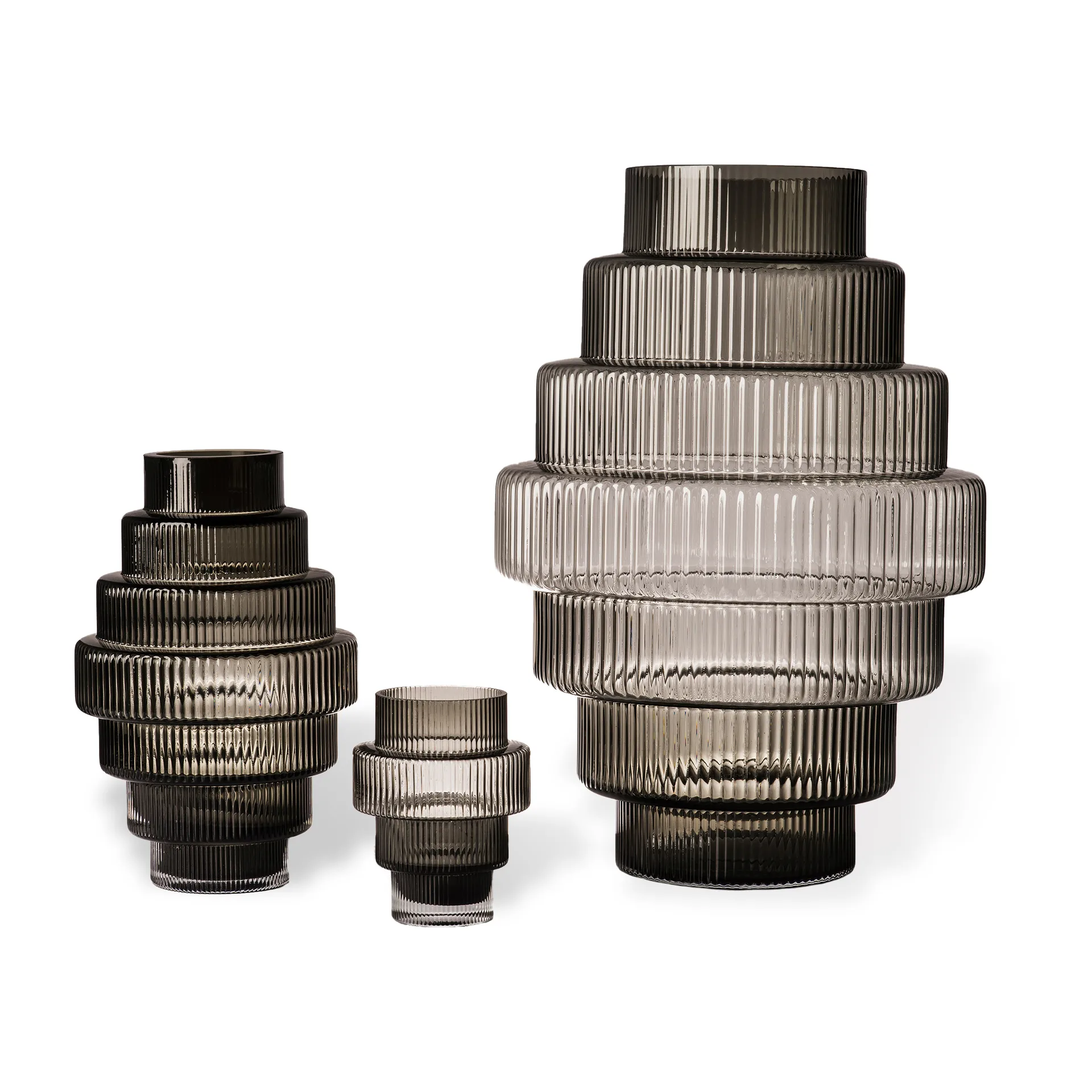 Steps φανάρι κεριών Ø12 cm, Σκούρο γκρι POLSPOTTEN