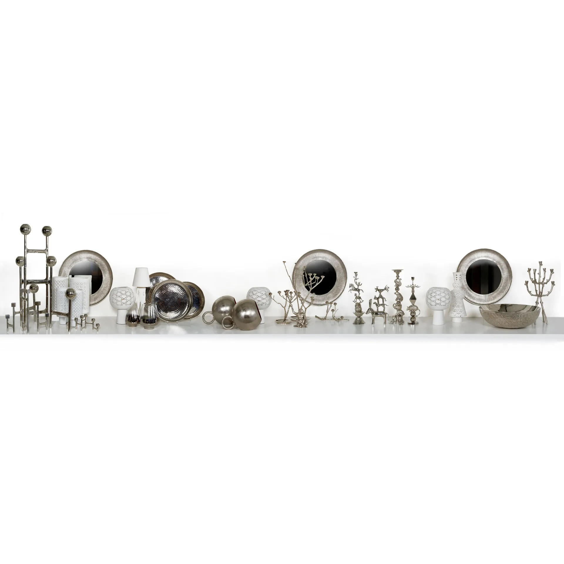 Κηροπήγιο Twiggy Squirrel 30 εκ, Ασήμι POLSPOTTEN