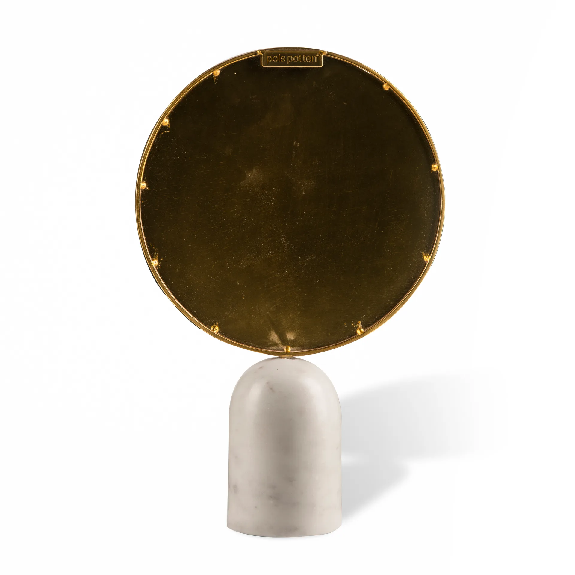 Επιτραπέζιος καθρέφτης με μαρμάρινη βάση, Λευκό POLSPOTTEN