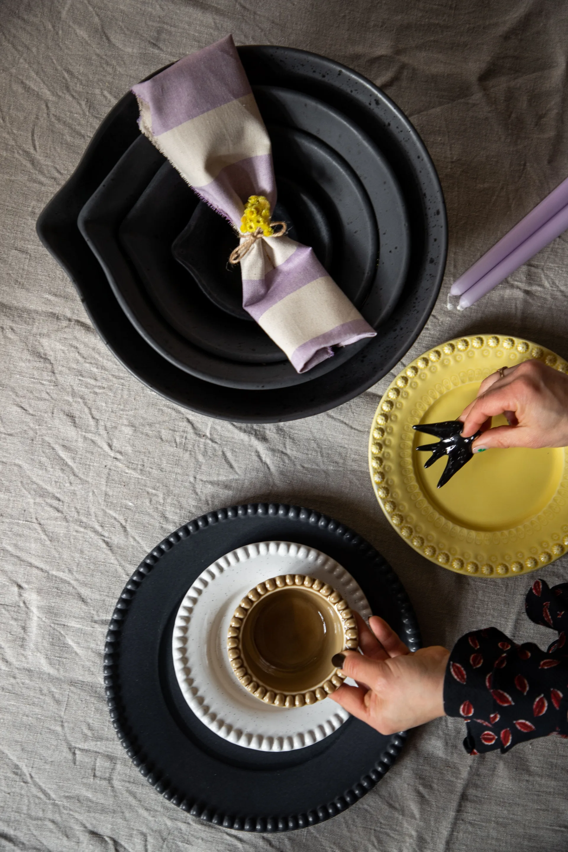 Peep dough μπολ 27 cm, ματ μαύρο PotteryJo