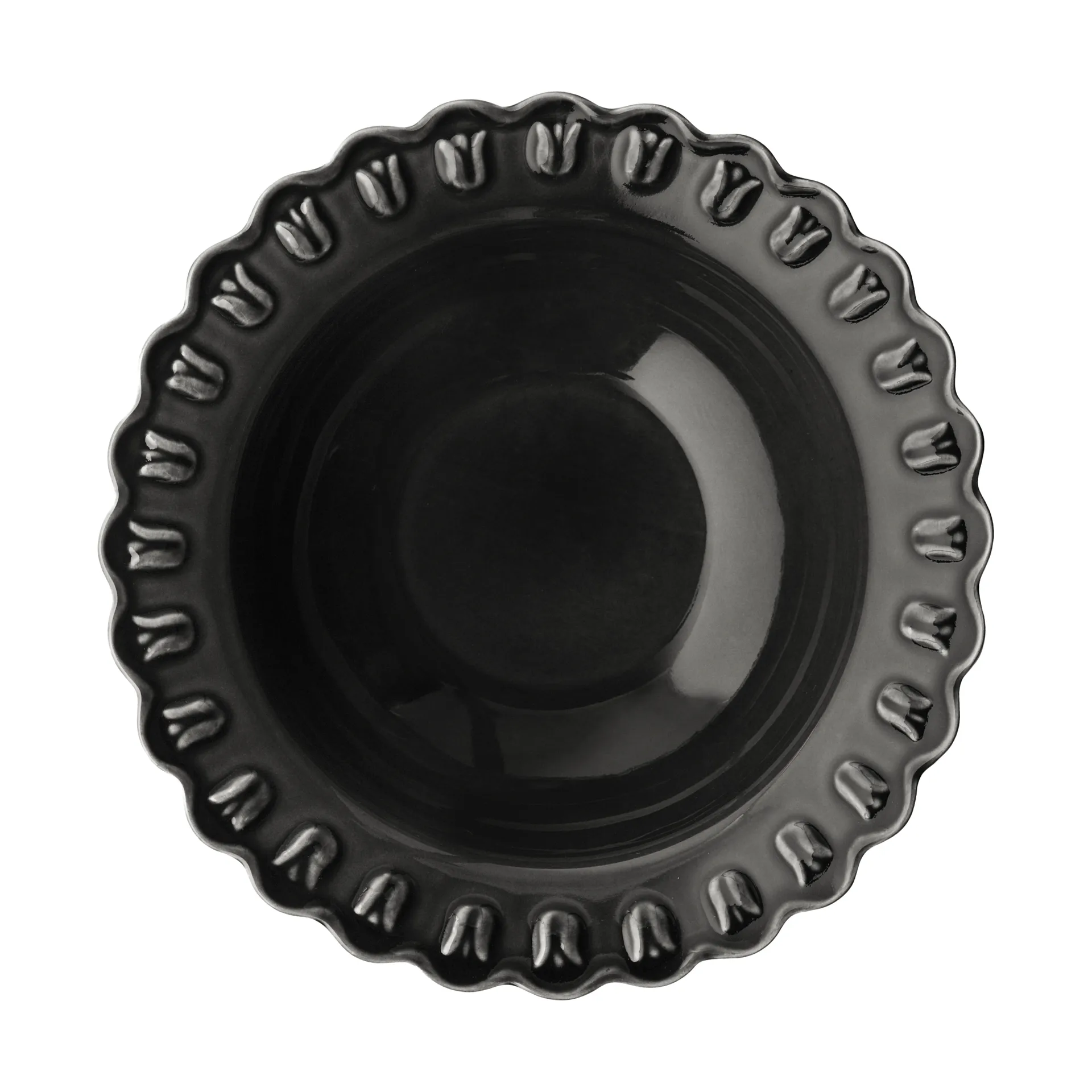 Tulipa βαθύ πιάτο small Ø17 εκ. 2-pack, Almost black PotteryJo