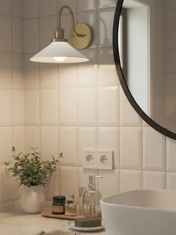 August απλίκα τοίχου - Opal-ορείχαλκος - PR Home