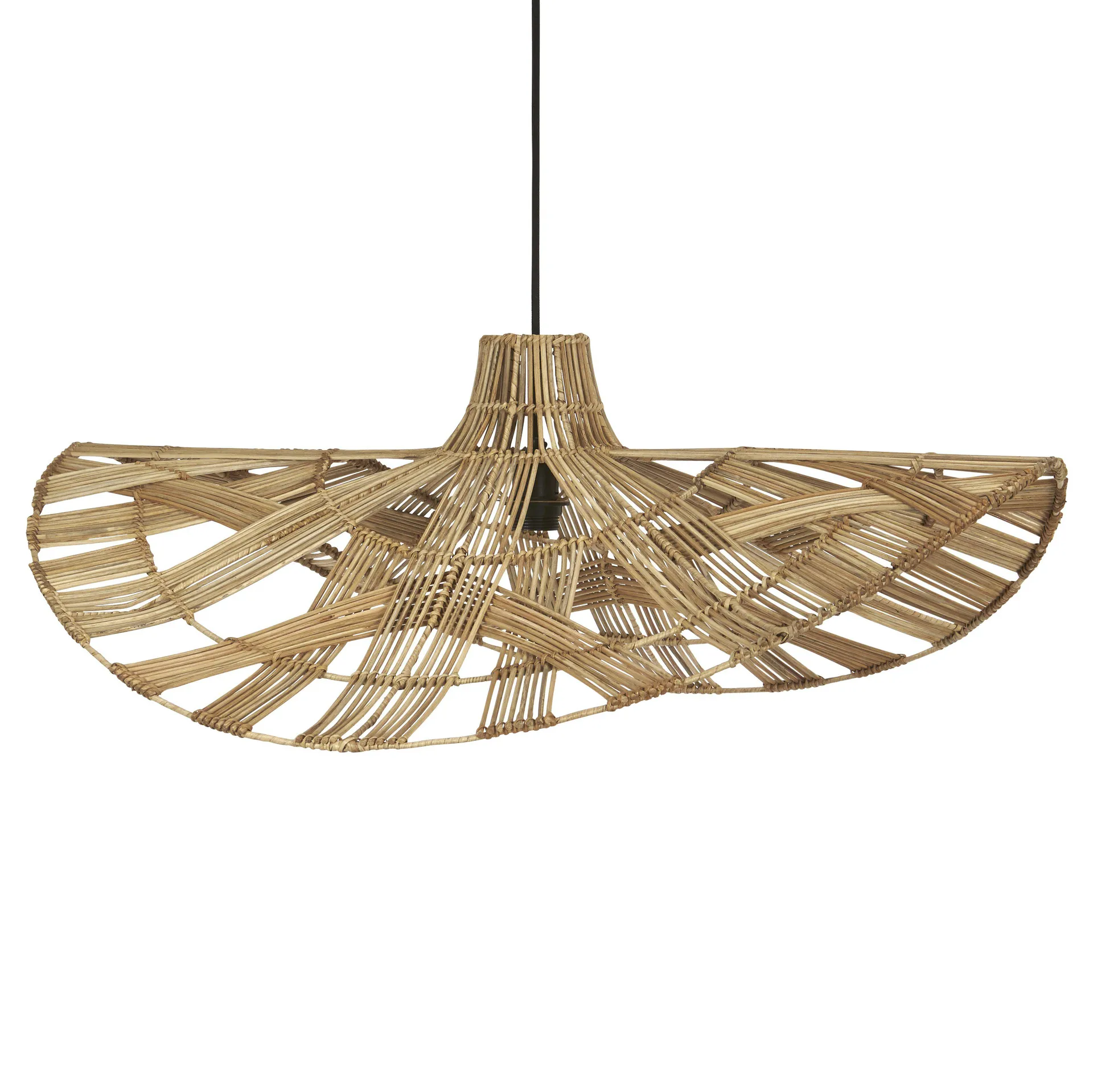 Wella φωτιστικό οροφής rattan 81 cm, φύση PR Home