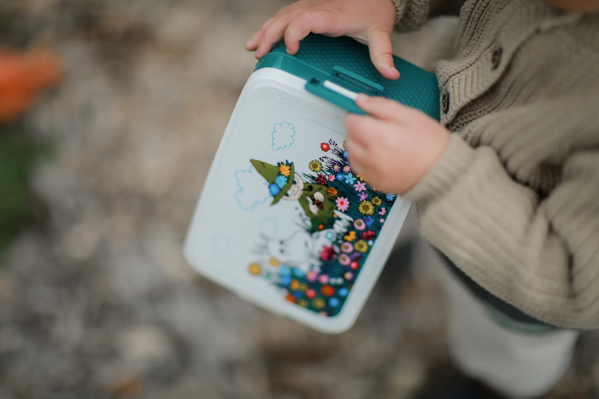 Mumin Äng δοχείο φαγητού 12x18,5 cm, Πράσινο Rätt Start