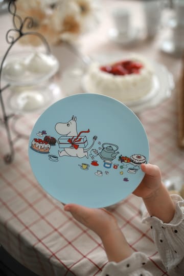 Mumin Picknick flat πιάτο Ø19,5 cm - Γαλάζιο - Rätt Start