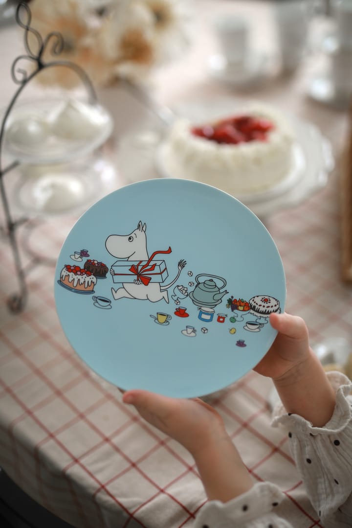 Mumin Picknick flat πιάτο Ø19,5 cm, Γαλάζιο Rätt Start