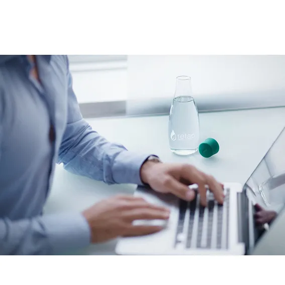 Retap γυάλινο μπουκάλι 0.5 l, Mαύρο Retap