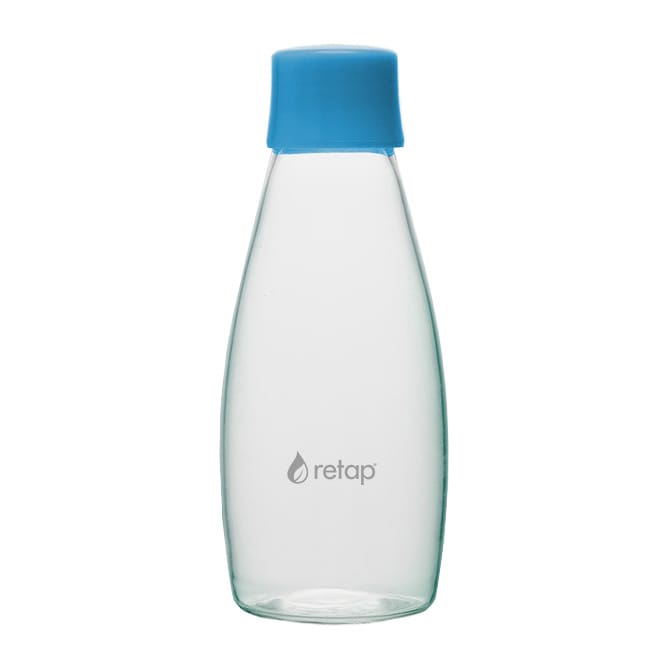 Γυάλινο μπουκάλι με βιδωτό πώμα, Retap Go 05, 500 ml - Γαλάζιο - Retap