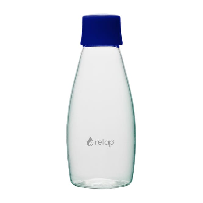 Γυάλινο μπουκάλι με βιδωτό πώμα, Retap Go 05, 500 ml, Σκούρο μπλε Retap