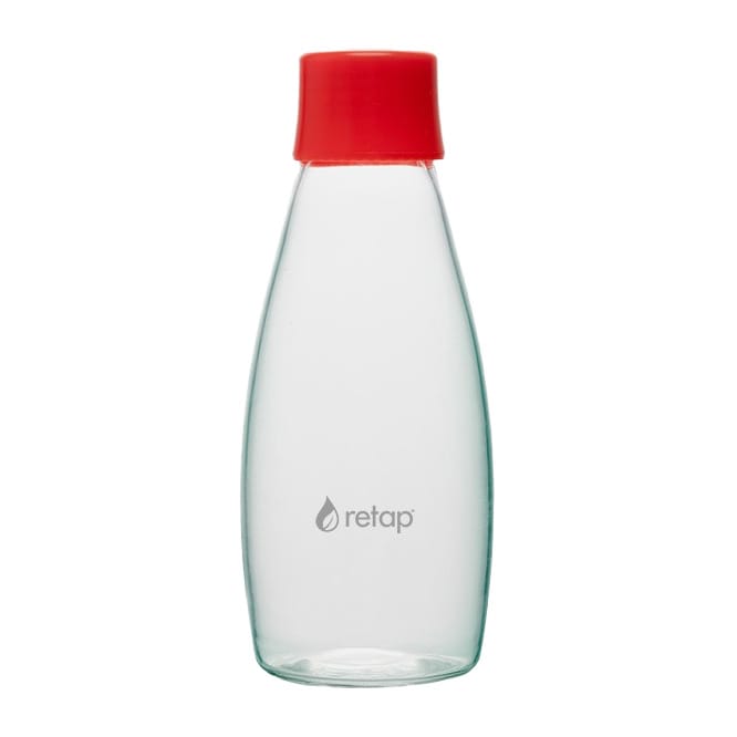 Γυάλινο μπουκάλι με βιδωτό πώμα, Retap Go 05, 500 ml - Κόκκινο - Retap