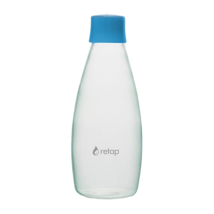 Γυάλινο μπουκάλι με βιδωτό πώμα, Retap Go, 800 ml - Γαλάζιο - Retap