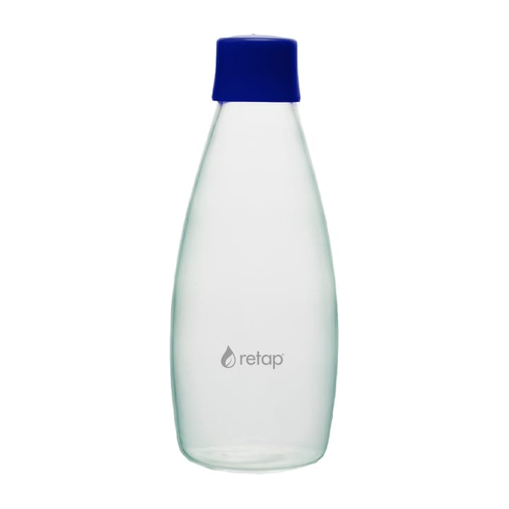 Γυάλινο μπουκάλι με βιδωτό πώμα, Retap Go, 800 ml - Σκούρο μπλε - Retap