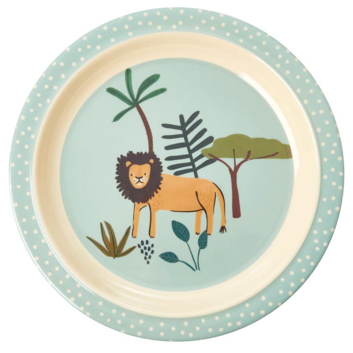 Rice  παιδικό πιάτο ζώα της ζούγκλας - μπλε-πολύχρωμο - RICE