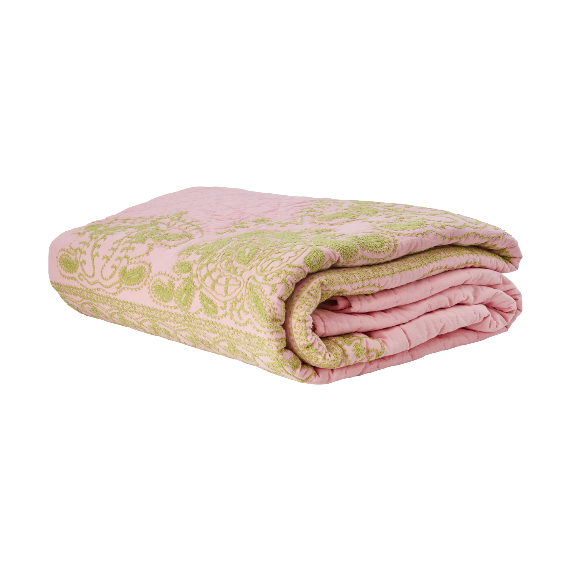 Rice καπιτονέ κάλυμμα κρεβατιού 225x225 cm, Soft pink RICE