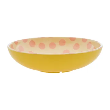 Rice Σαλατιέρα από μελαμίνη Ø29,9 εκ - Pink dots-yellow - RICE