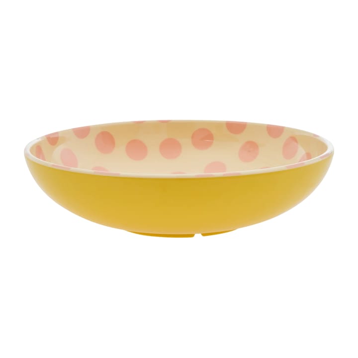 Rice Σαλατιέρα από μελαμίνη Ø29,9 εκ - Pink dots-yellow - RICE
