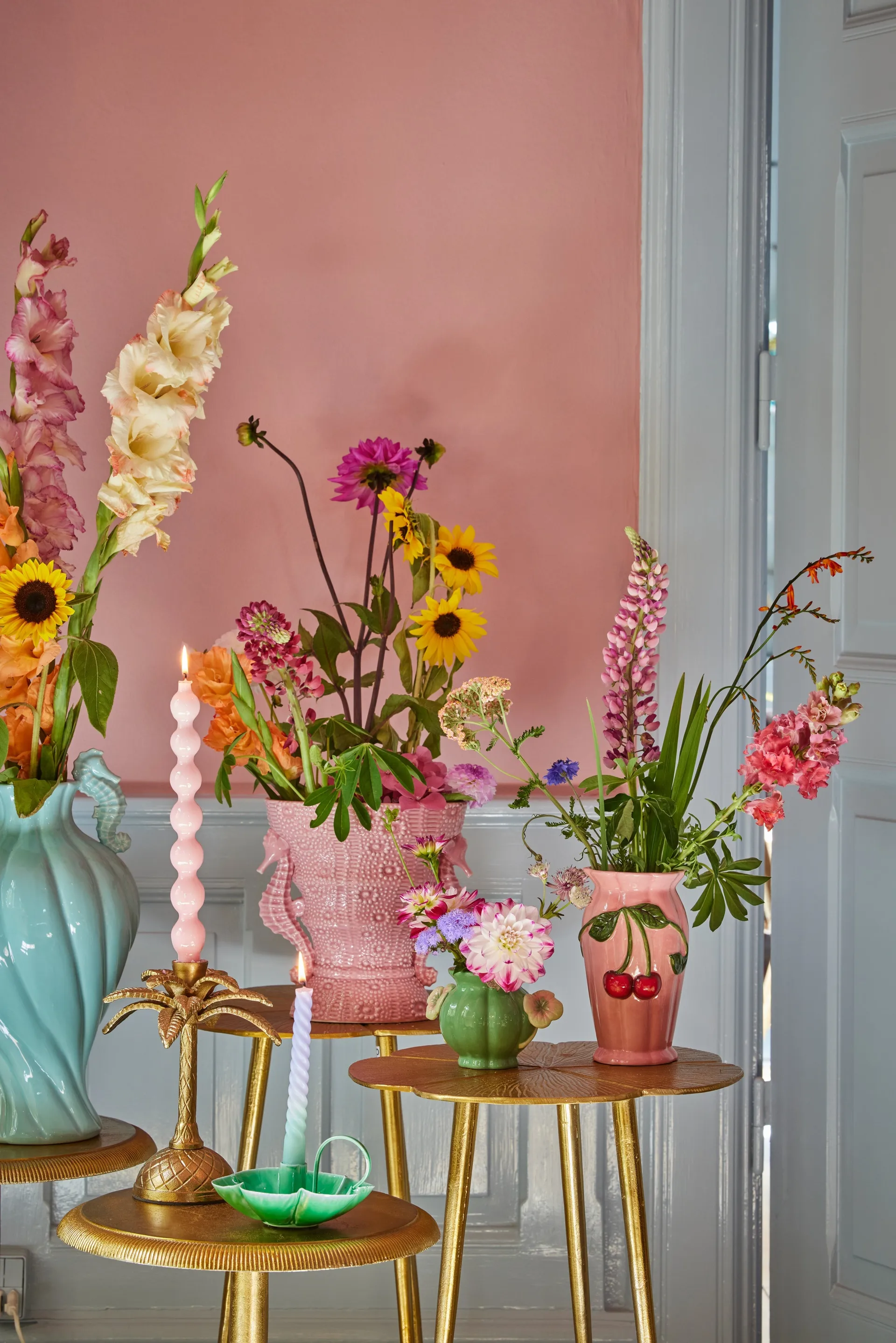 Κεριά Rice 30,2 cm 2-συσκευασία, Soft pink RICE