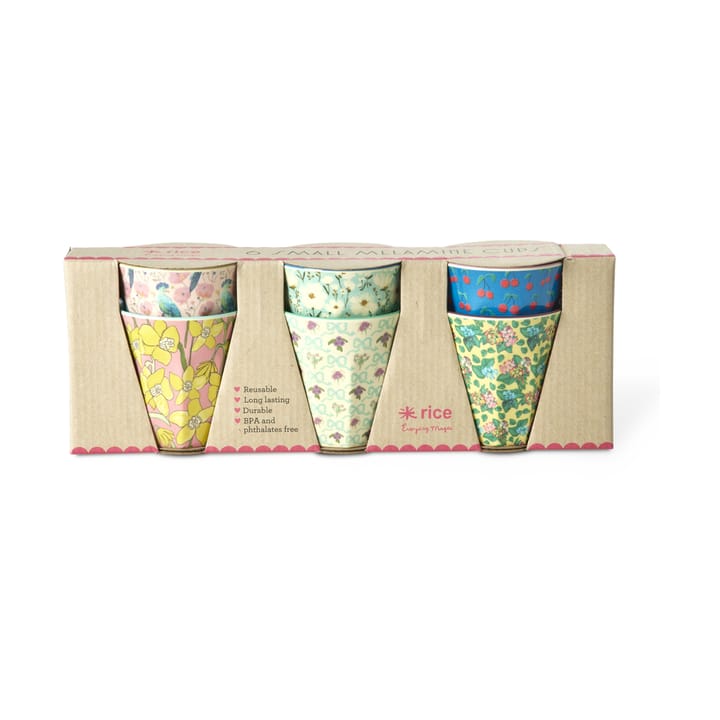Rice φλιτζάνι μελαμίνης μικρό 6-pack - Show youre true colors prints - RICE