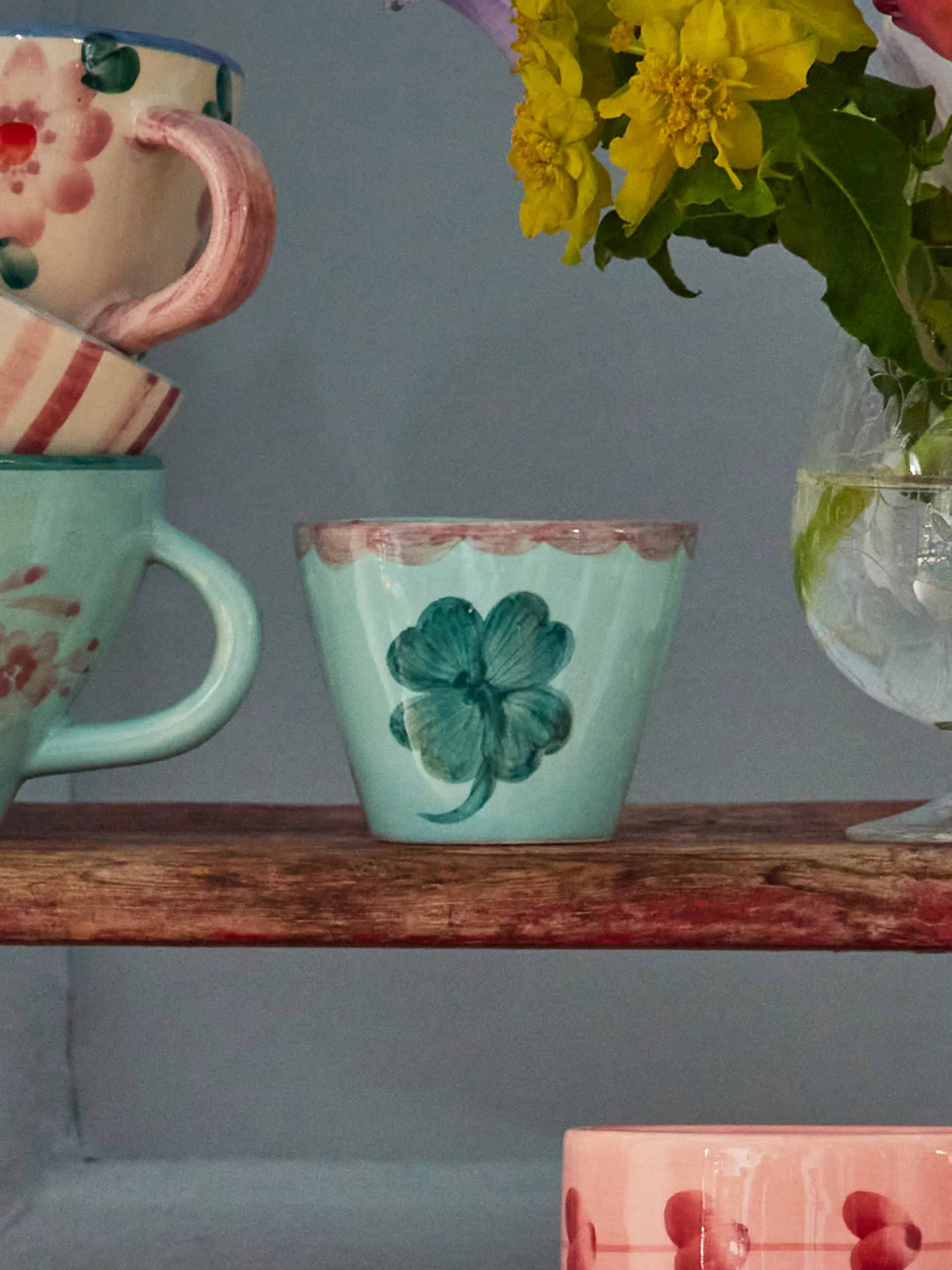 Rice κεραμική κούπα εσπρέσο 7 cl, Good Luck Clover RICE