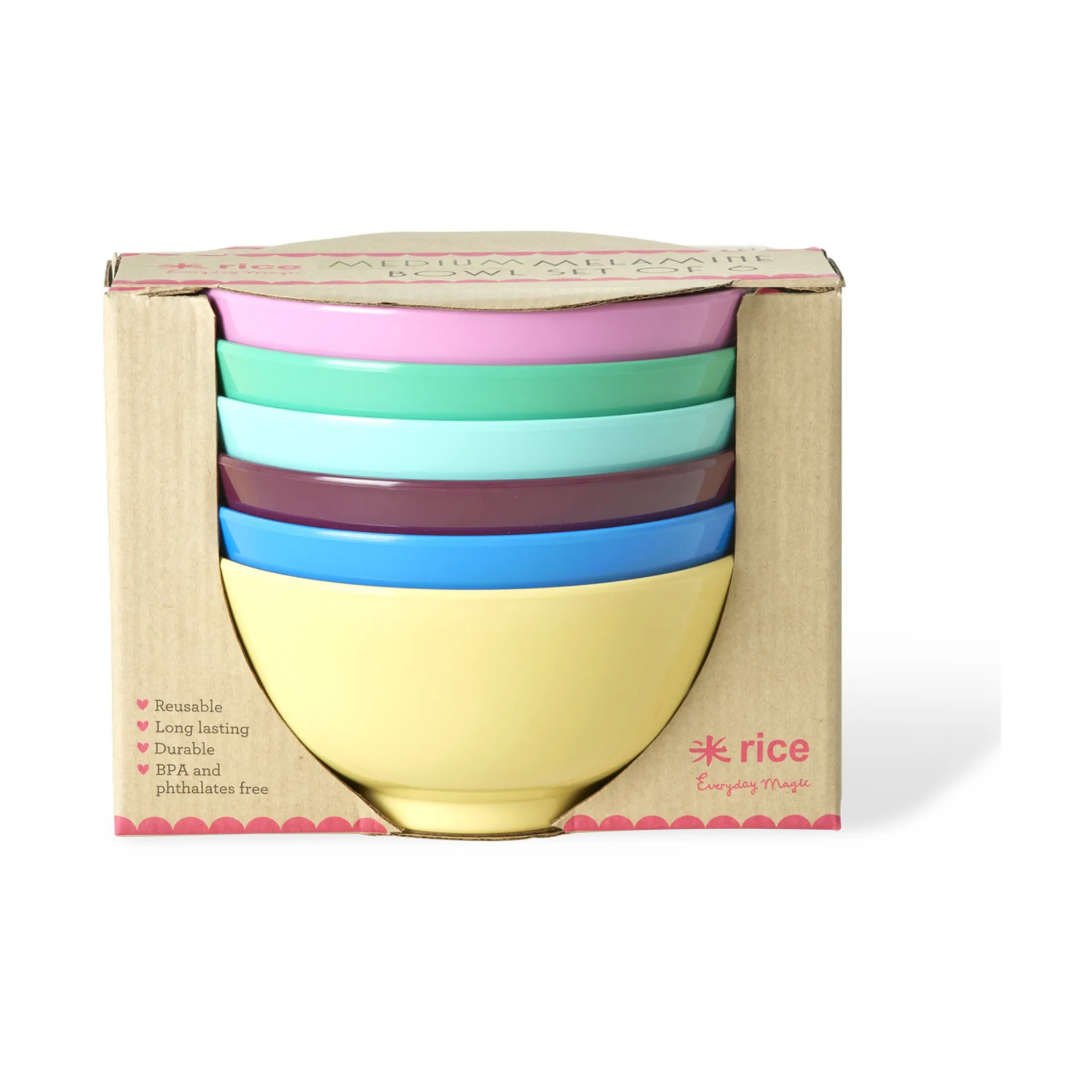 Rice μεσαίο μπολ από μελαμίνη 70 cl (6 τεμάχια), Show youre true colors RICE